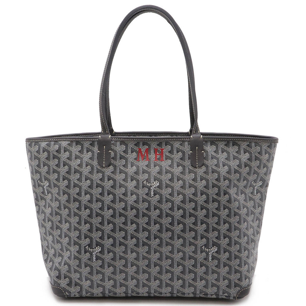 GOYARD Artois Tote Bag Shoulder Leather Gray